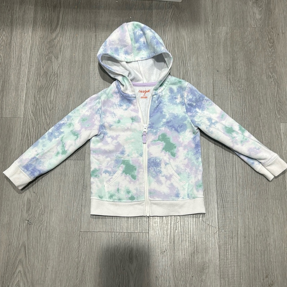 Blue green purple tie dye sweater